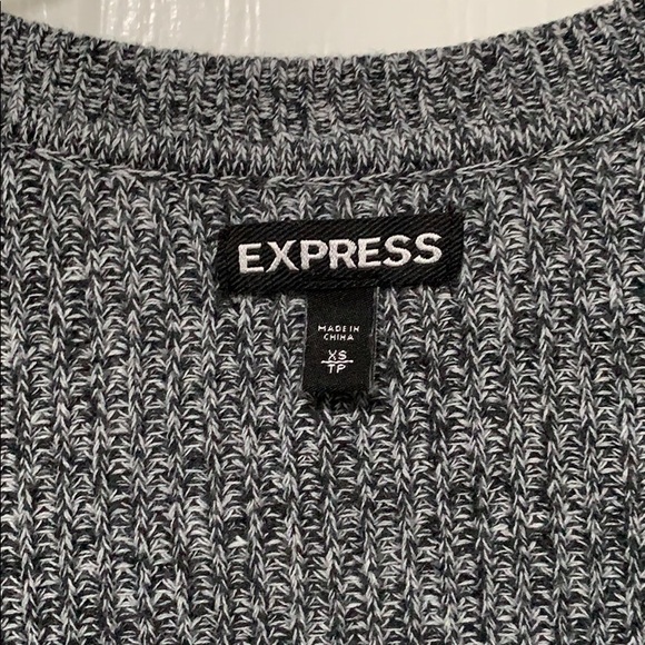 Express Relaxed Grey Knit Sweater - Picture 3 of 3